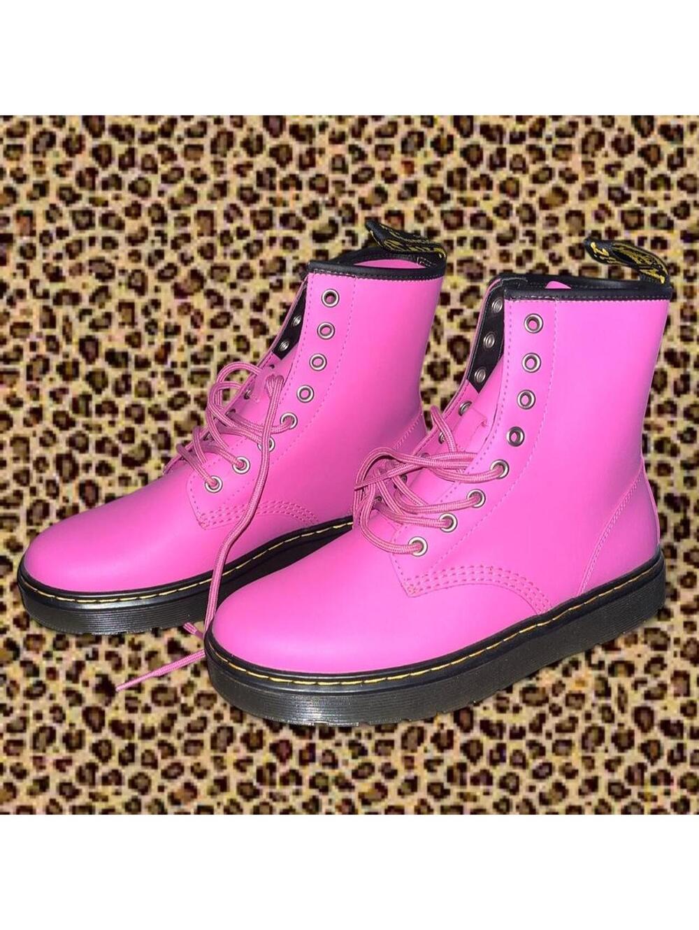 Dr. Martens Zavala Hot Pink 8-Eye Boots NWOT Women’s US 8